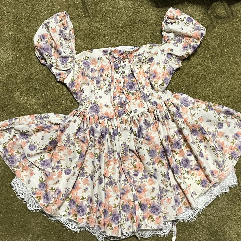 Dress (but secretly a romper) floral